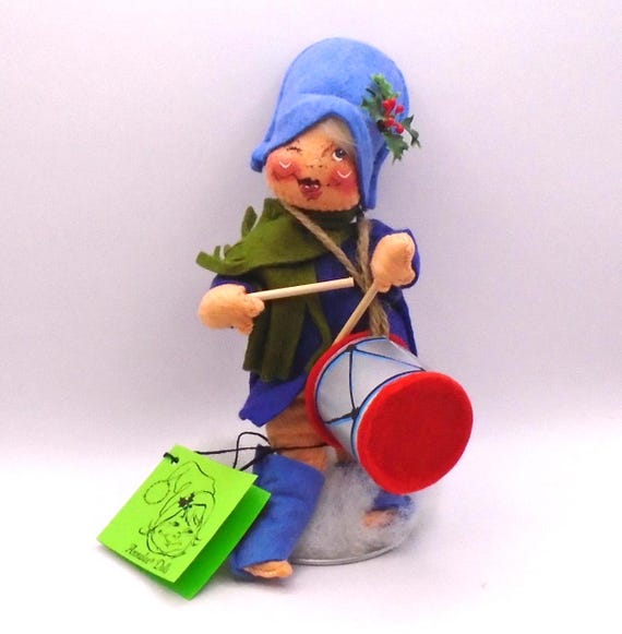 Vintage Annalee Posable Little Drummer Boy, Circa 1971, Made in New Hampshire, USA