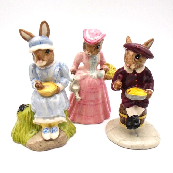 Royal Doulton Bunnykins Figurines, Nursery Rhyme Collection, Set of 3