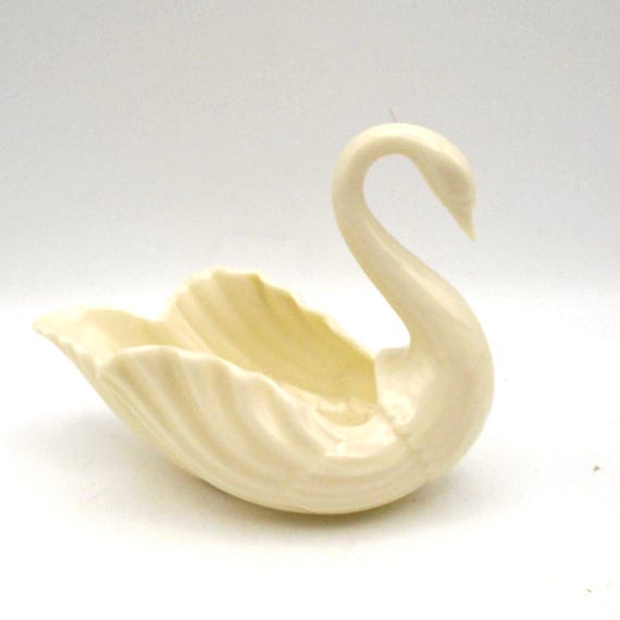 Lenox Porcelain Swan Trinket Dish, Made in USA - Green Mark Circa 1931-1953, Rare Find