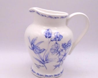 Vintage Queens Royal Horticulture Society "The Garden" Fine China Small Pitcher/ Creamer