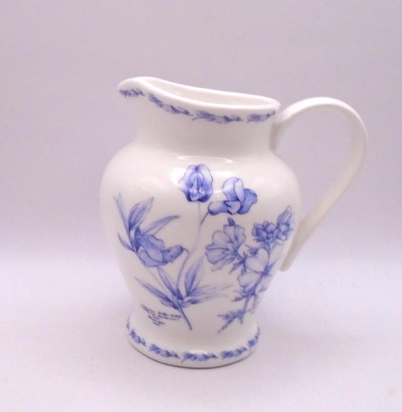 Vintage Queens Royal Horticulture Society "The Garden" Fine China Small Pitcher/ Creamer