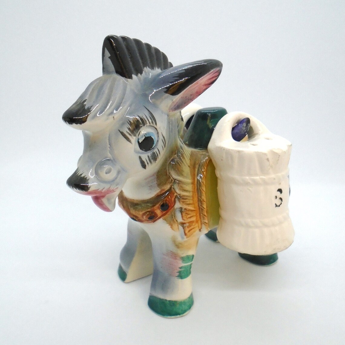 Vintage 1970's Ceramic Donkey Salt & Pepper Shaker Set Etsy UK