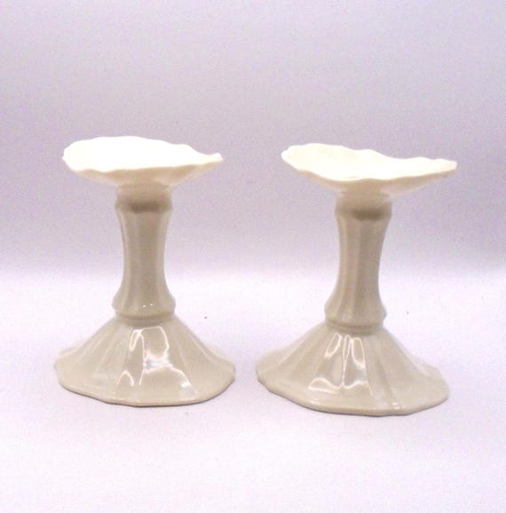 Vintage Lenox Special Symphony Porcelain Candle Holders, 4-1/2" Tall, Made in USA