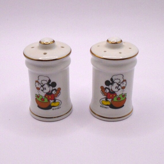 Vintage Mickey Mouse Salt and Pepper Shakers 1960's Japan