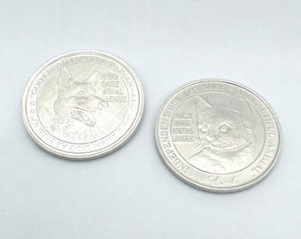 Vintage North Shore Animal League Dog/Cat Tokens/Coins
