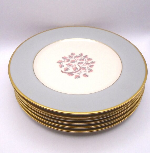 Vintage Flintridge Twilight Gold Dessert Plates - Set of 6