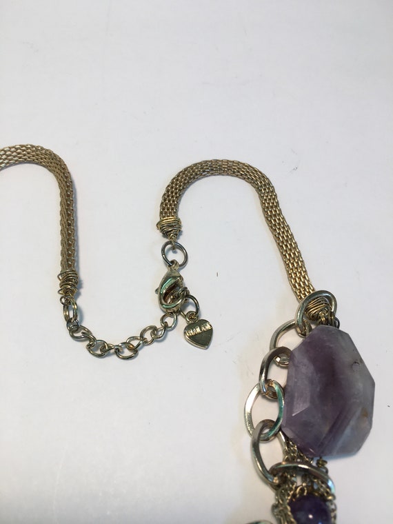 Vintage "Nakamol" Amethyst and Multi-Chain Neckla… - image 6