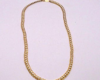 Vintage Napier Gold Tone Necklace with Faux Pearls, 25" Long, Napier Tag