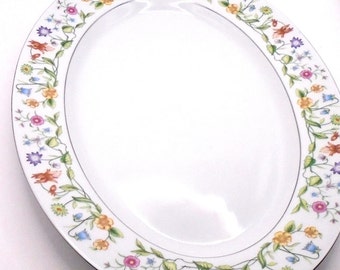 Vintage Ashley "Eternal Love Pattern" 14" Oval Serving Platter, Circa 1982