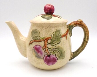 Vintage "Weller Ware" Apple Zona Teapot, circa 1920's, Arts & Crafts/Mission Style
