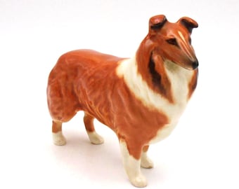 Vintage Beswick "Rough Collie" Ceramic Figurine, model 1814, Made in England