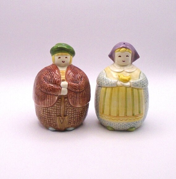 Vintage 1992 Roly Poly Farmers Salt and Pepper Shaker Set from  Hearth & Home Designs