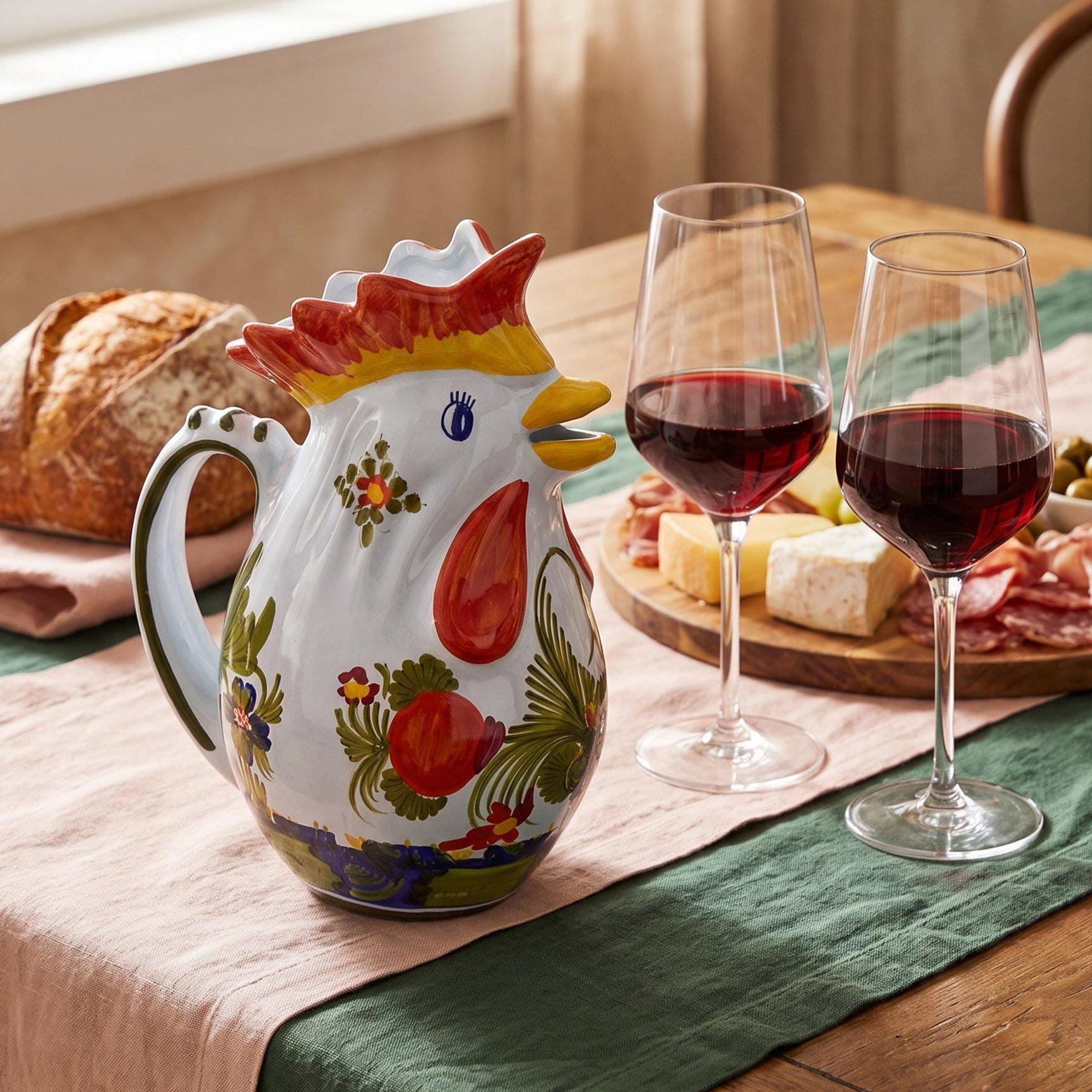 Vintage Italian Rooster Pitchers - Etsy