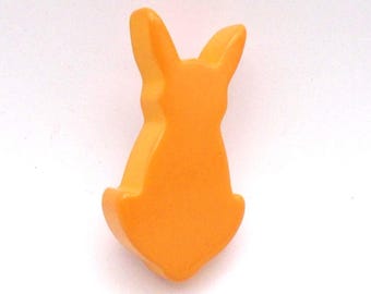 Vintage Molded Bakelite Bunny Rabbit Silhouette Brooch/Pin, Animal Figural, Circa 1930's-1940's