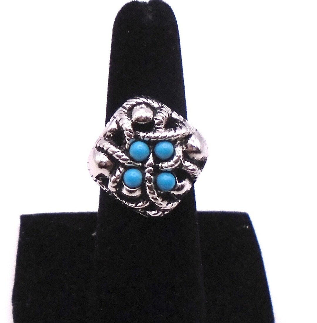 Vintage 1970's Avon Sierra Faux Turquoise Ring, Southwestern Style ...