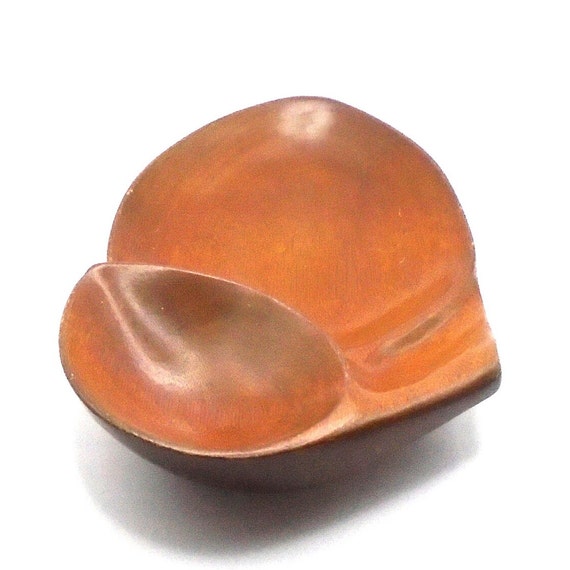 Vintage Mid Century Modern Wooden Serving Bowl with 2 Compartments