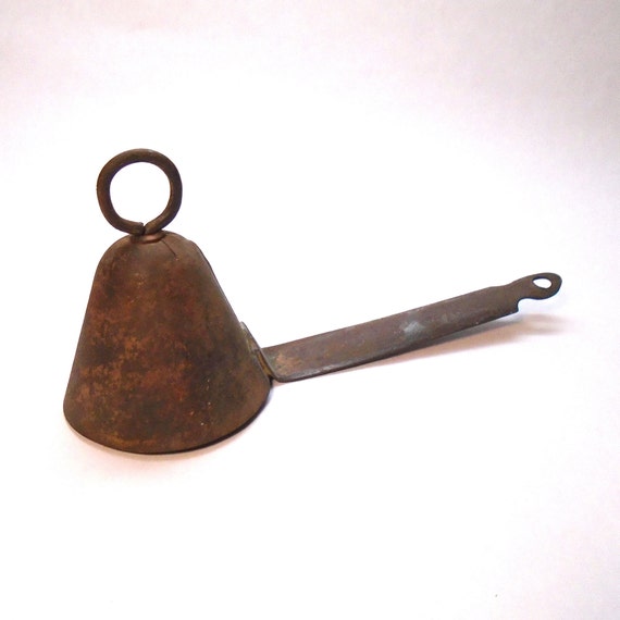 Vintage Early 1900's Conical Shaped Tin Ice Cream Scoop stamped XXIO on handle