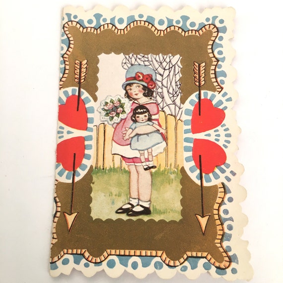 Vintage 1920s Valentine Card: Whitney Made, Worcester MA