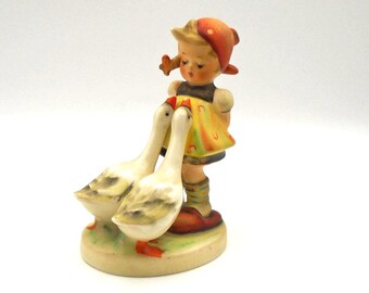 Goebel Hummel "Goose Girl" TMK-3, Made in W Germany, Circa 1960-1972