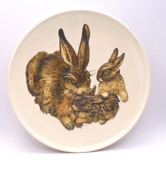 Vintage Goebel Bunny Plate: 1975 Mothers Series First Edition