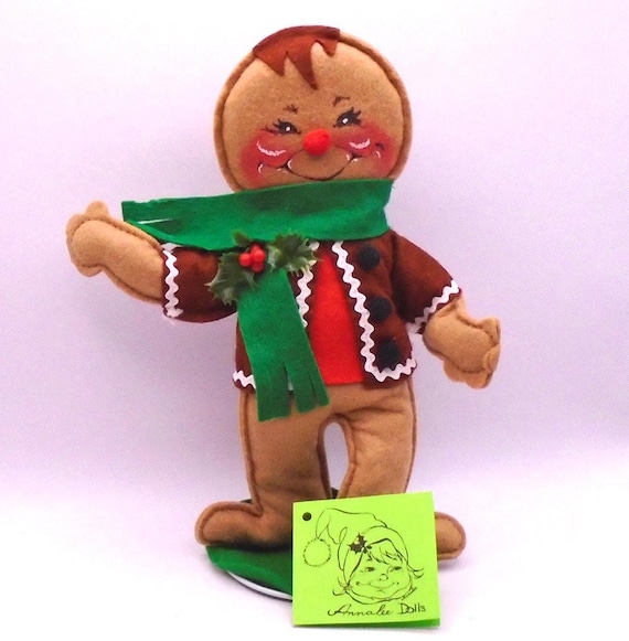 Vintage Annalee Posable Gingerbread Man, Circa 1983, Made in USA