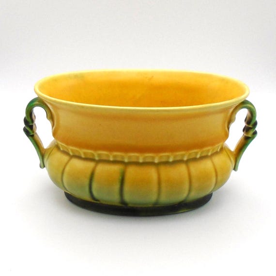 Vintage Stangl Pottery Vase/Planter, Pumpkin Yellow Green Ombre, #3175