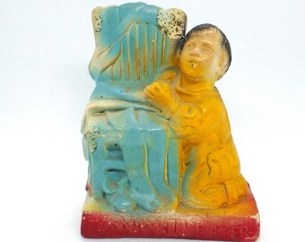 Vintage 1940-50's Carnival Prize Chalkware "The Night Prayer"