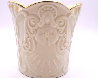 Vintage Lenox Merry Lights Angel Votive Candle Holder, Made in USA, 2 Available