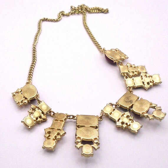 Vintage Elegant Adjustable Statement Necklace, Em… - image 2