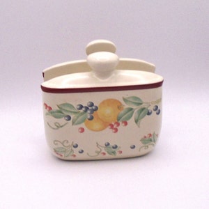 Vintage Corelle Abundance Ceramic Napkin Holder