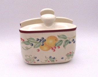 Vintage Corelle Abundance Ceramic Napkin Holder