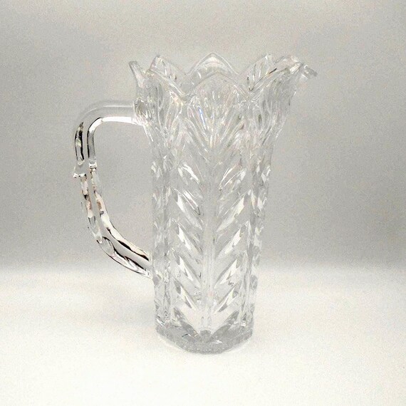 Vintage  Fifth Avenue Crystal "Portico" Pitcher, 9"Tall - 48 Ounce Capacity