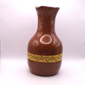 Val Do Sol Glazed Earthtone Terra Cotta Pitcher, Made in Portugal