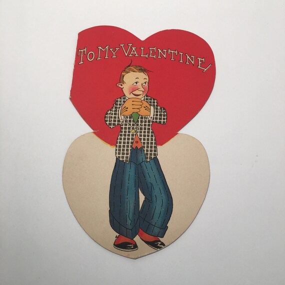 Vintage 1920s Valentine Card: Humorous "Easy Guy to Date"