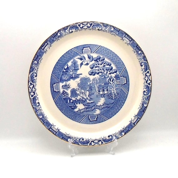 Vintage Willow Pattern Serving Plate: Brendan Erin Stone, Irish Decor