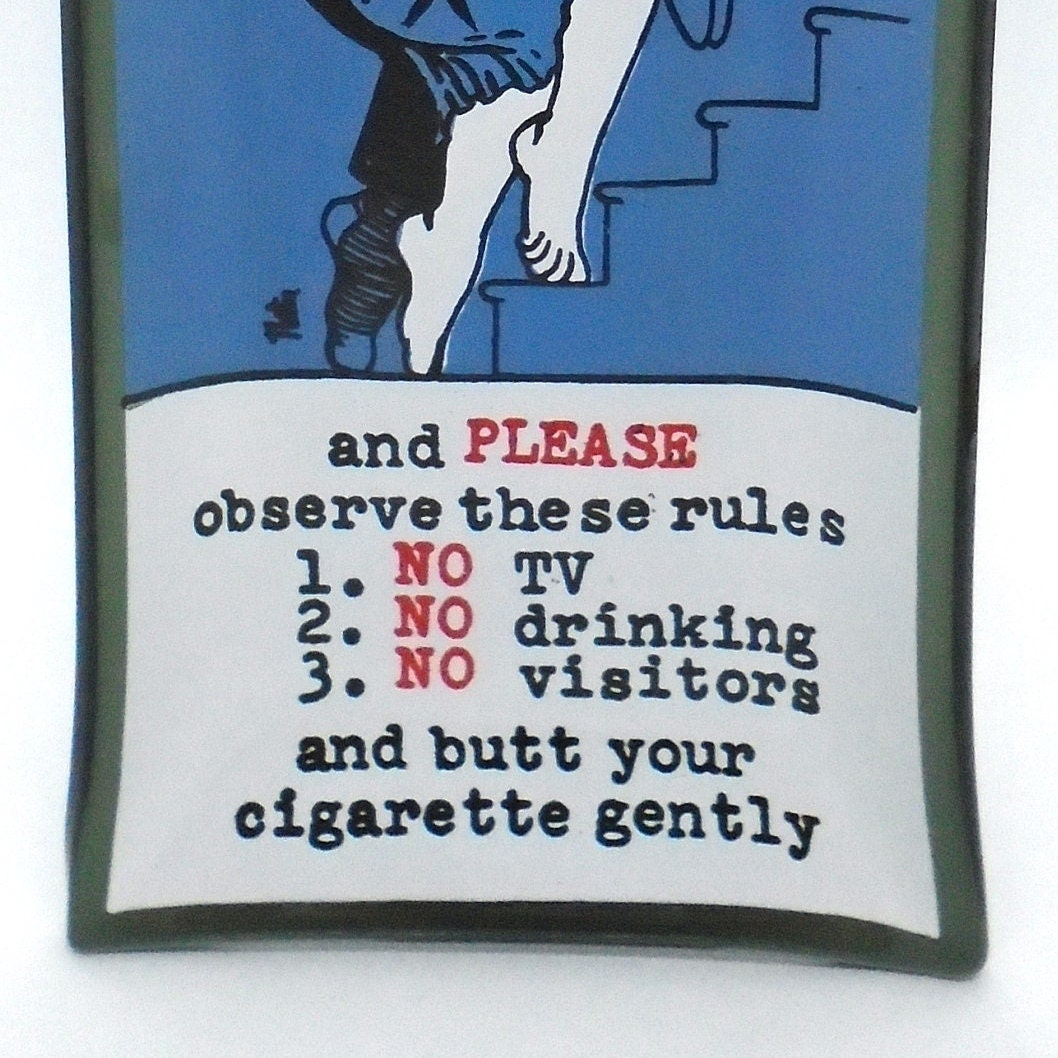 Vintage 1960-70's Houze Art Whimsical Glass Ashtray - Vintage 1960-70's Houze Art Whimsical Glass Ashtray -