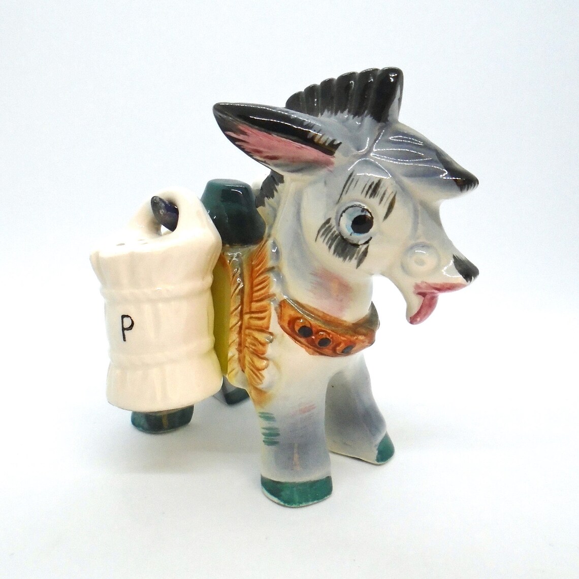 Vintage 1970's Ceramic Donkey Salt & Pepper Shaker Set Etsy UK