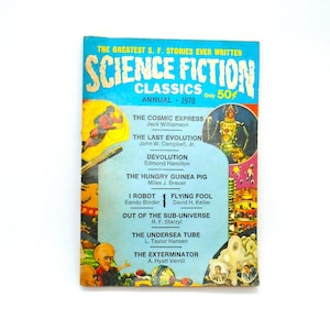 Vintage 1970 Pulp Magazine &quot;Science Fiction Classics&quot; Annual