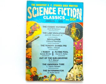Vintage 1970 Pulp Magazine "Science Fiction Classics" Annual