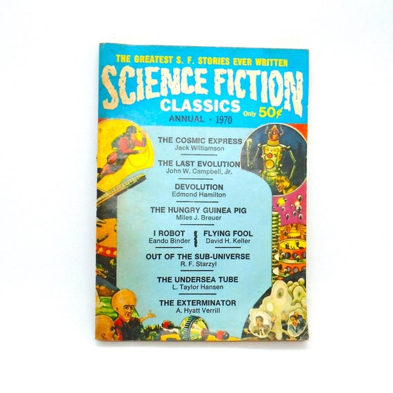 Vintage 1970 Pulp Magazine "Science Fiction Classics" Annual