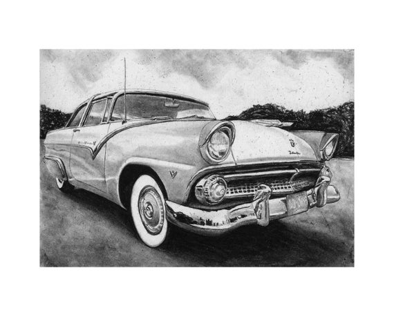 Classic and Antique Car Illustrations from an original series by fine artist Len Deluca