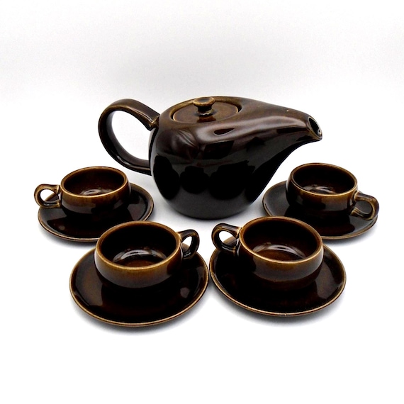 Vintage Mid-Century Modern Russell Wright "American Modern" Tea Set, Steubenville Pottery