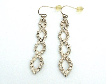 Vintage Ralph Lauren Rhinestone Dangling Earrings