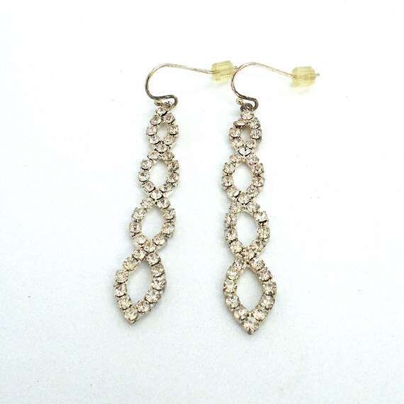 Vintage Ralph Lauren Rhinestone Dangling Earrings