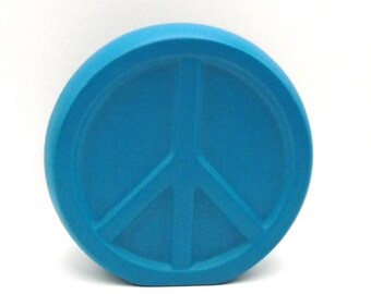 Vintage Ceramic Peace Sign Bank, 5-3/4" Diameter, Retro Decor Item