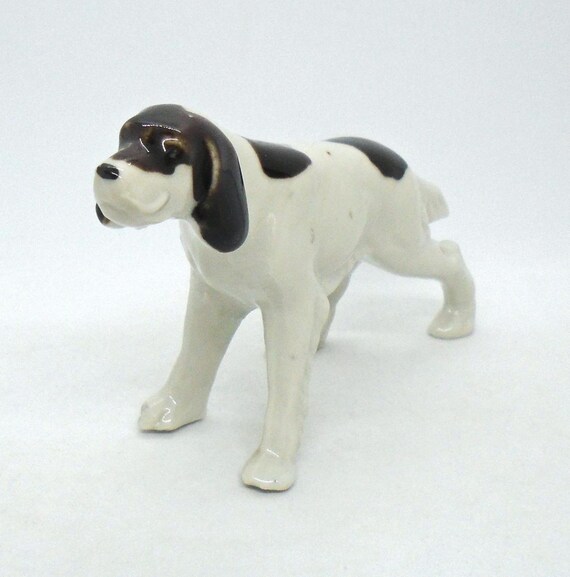 Vintage 1950-60's Porcelain Springer Spaniel Dog Figurine Made in Japan