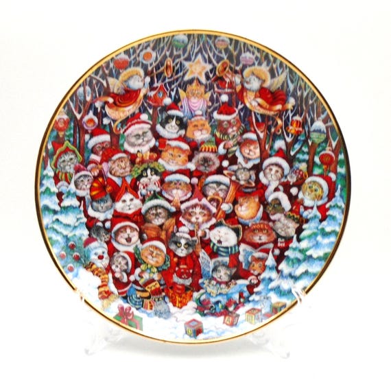 Vintage "Santa Claws" Porcelain Plate – Bill Bell Franklin Mint, 1990s