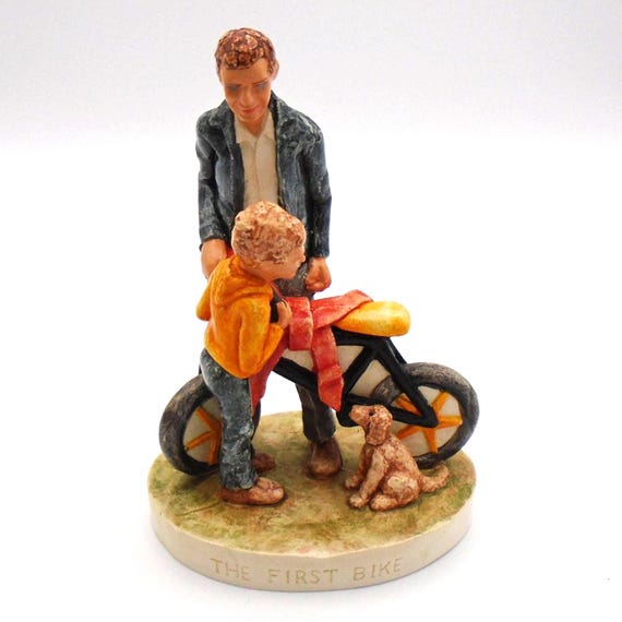 Vintage Sebastian Miniatures: "The First Bike", Signed, 5/22/83