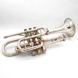 Vintage 1922 Buescher True Tone Cornet, with Mouthpiece and Case, Elkhart, Indiana