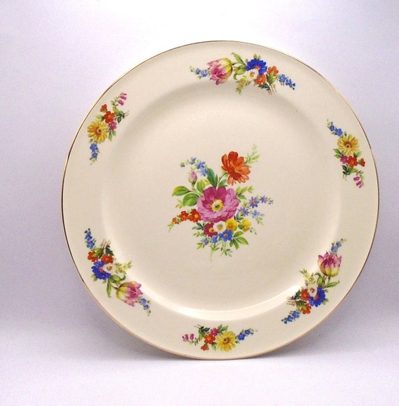 Vintage Edwin M. Knowles 10-1/4" Plate Circa 1930's, Made in USA